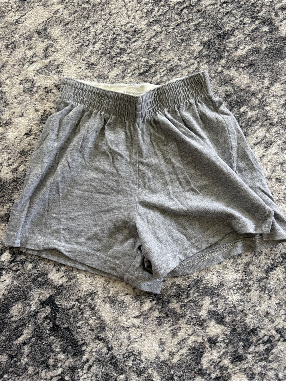 Kids' Gray Elastic-Waist Knit Shorts